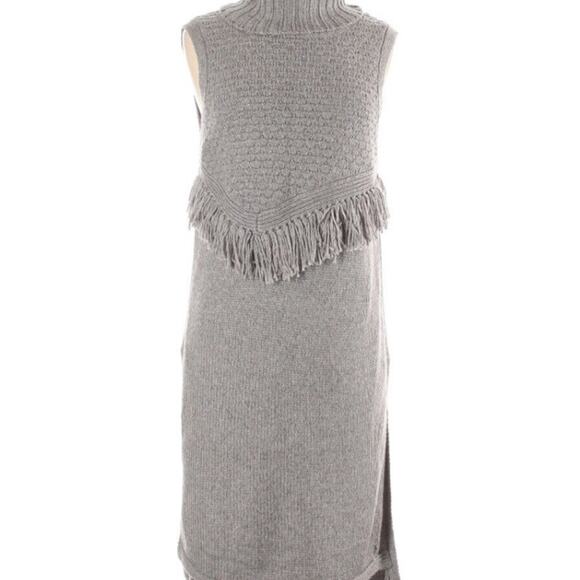 Morgan Carper Nomad gray wool blend turtleneck knee length sheath dress XS
 b24 - Picture 7 of 15